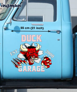 Personalized Hot Rod Garage Car Sticker 3D Red Bull