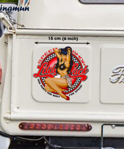Lady Luck Speed Shop Pin Up Girl Hot Rod Vinyl Decals