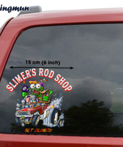 Hot Rod Rat Fink Outa Control Kustom Kulture Door Art Vinyl Decals