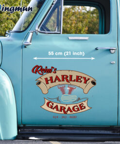 Personalized Pinstriping Harley Engine Decal Sticker