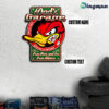Personalized Mr. Horsepower Hot Rod Duck Service and Repairs Metals Sign