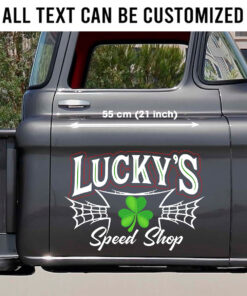 Alternative view of Lucky Speed SHop Personalized Pinstripe Lettering Set 02 Vinyl Stickers