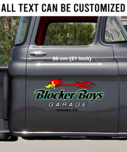 Alternative view of 2 Pcs Personalized Hot Rod Garage Blocker Boys Old School Vinyl Stickers