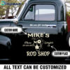 Personalized Vintage Rod Shop Decals
