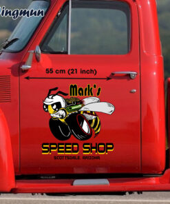 Alternative view of Personalized Speed Shop Car Door Decals