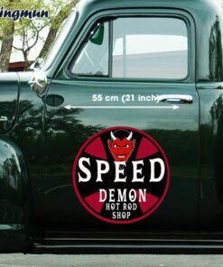 Alternative view of Personalized Speed Demon Hot Rod Decals