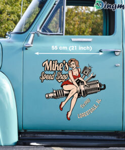 Alternative view of Personalized Pinup Girl Vehicle Pinstripe Decals