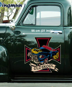 Alternative view of Personalized Old School Pinstripe Truck Door Decals