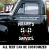 Personalized Hot Rod Auto Service Decals