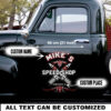 Custom Speed Shop Door Decals