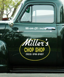 Alternative view of Custom Chop Shop Door Decals