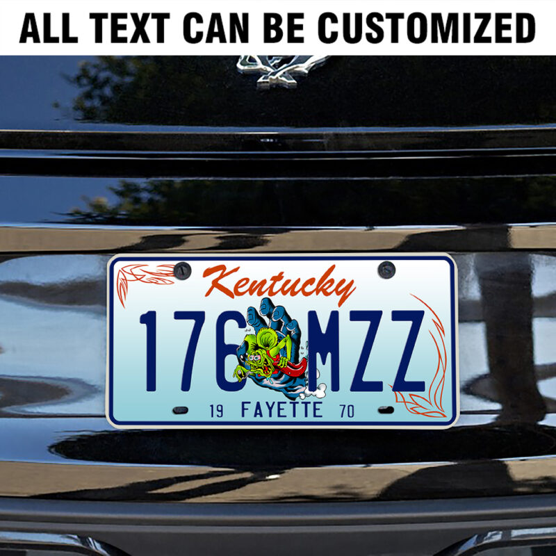 Hot Rod Rear Tag Custom Rat Fink Hot Rod Classic Car License Plate - Dingmun