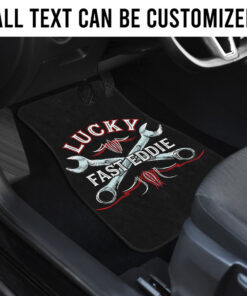Alternative view of Personalized Wrench Hot Rod Pinstripe Car Floor Mats