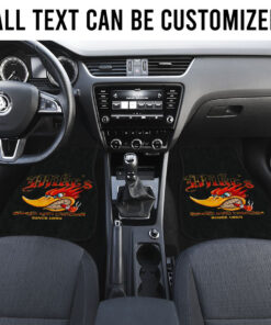 Alternative view of Personalized Speed And Chrome Hot Rod Shop Mr Horsepower Car Floor Mats