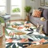 Funky Tropical Wild Plants Colorful Rugs