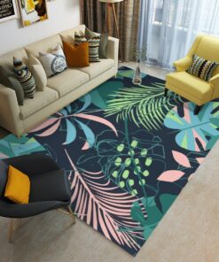 Funky Tropical Floral Rug Floor Mats For Living Room