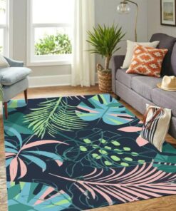 Funky Tropical Floral Rug Floor Mats For Living Room