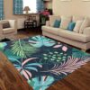 Funky Tropical Floral Rug Floor Mats For Living Room