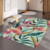 Tropical Vibrant Floral Area Rug For Living Room Bedroom Décor