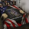 Veteran Military Quils Stand For The Flag Quilt Bedding Set