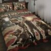Us Navy Coral Military Proud Army Gifts For Veteran Personalized Quilt Bedding Set