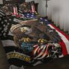 Personalized US Army Veteran Quilt Bedding Set