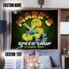 Personalized Drag Racing Rat Rod Garage Tapestry