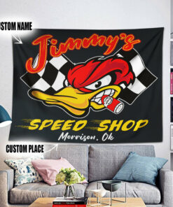 Custom Hot Rod Duck Tapestry For Wall