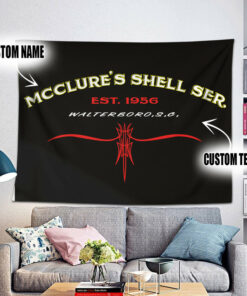 Personalized Pinstripe Hot Rod Garage Wall Art Tapestry