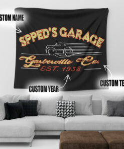 Custom Pinstripe Hot Rod Garage Tapestry