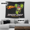 Personalized Hot Rod Rat Fink Speed Shop Kustom Kulture Garage Tapestry