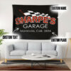 Personalized Hot Rod Speed Shop Tapestry Garage Decoration