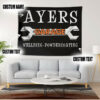 Personalized Hot Rod Wrench Garage Tapestry