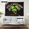 Personalized Hot Rod Pinstripe Rat Rink Garage Tapestry