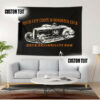 Personalized Hot Rod Racing Car Club Speed Shop Garage Tapestry
