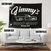 Personalized Chop Shop Hot Rod Garage Low Brow Art Garage Tapestry