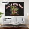 Personalized Hot Rod Rat Rink Speed Shop Printed On The Wall Art Garage Tapestry