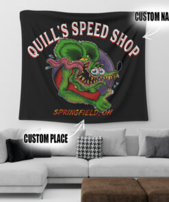 Personalized Hot Rod Eye Ball Kustom Garage Tapestry