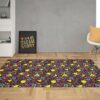 Vintage 80s Abstract Memphis Vintage Boho Cool Area Rug