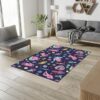 Carpet, Space Pixel Art Space 80S Arcade Area Rug For Boys Game Room