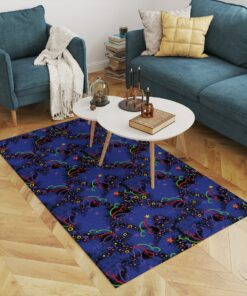 Bowling Alley Area Rug For Cosmic Pins Arcade Decor