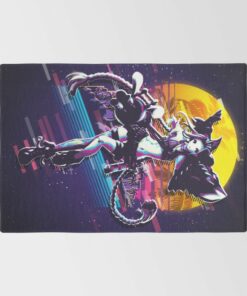 Jinx League Of Legends Game 80s Palm Vintage Rug