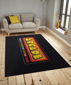 House Rules No Cheating No Fighting No Whining 80s Arcade Area Rug Floor Carpet