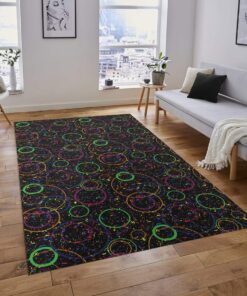 Neon Color Arcade 80s Area Rug For Game Room Decor