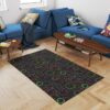 Neon Color Arcade 80s Area Rug For Game Room Decor