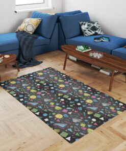 Retro 80s Arcade Floor Carpet Rug For Gaming Rug