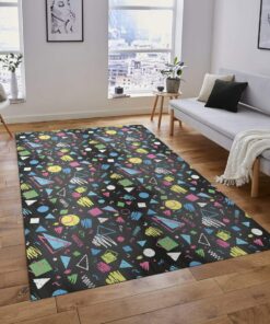 Retro 80s Arcade Floor Carpet Rug For Gaming Rug