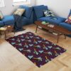 Arcade Art 80s Style Area Rug For Home Theater, Nintendo Room Decor