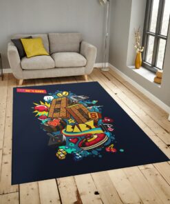 80s Game Art Arcade Style Area Rug