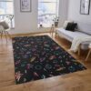 80s Arcade Game Room Area Rug